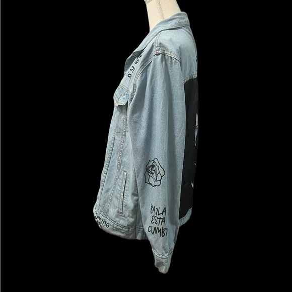 Selena Q Merchandise Song Titles Graphic Denim Jacket RARE SM Pockets - Picture 9 of 13